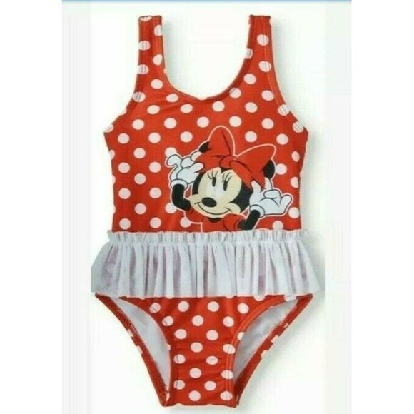 NWT Disney Baby Girl Minnie Mouse Swimsuit Size 3-6 Mos Tutu  NWT Bathing Suit - Picture 1 of 5